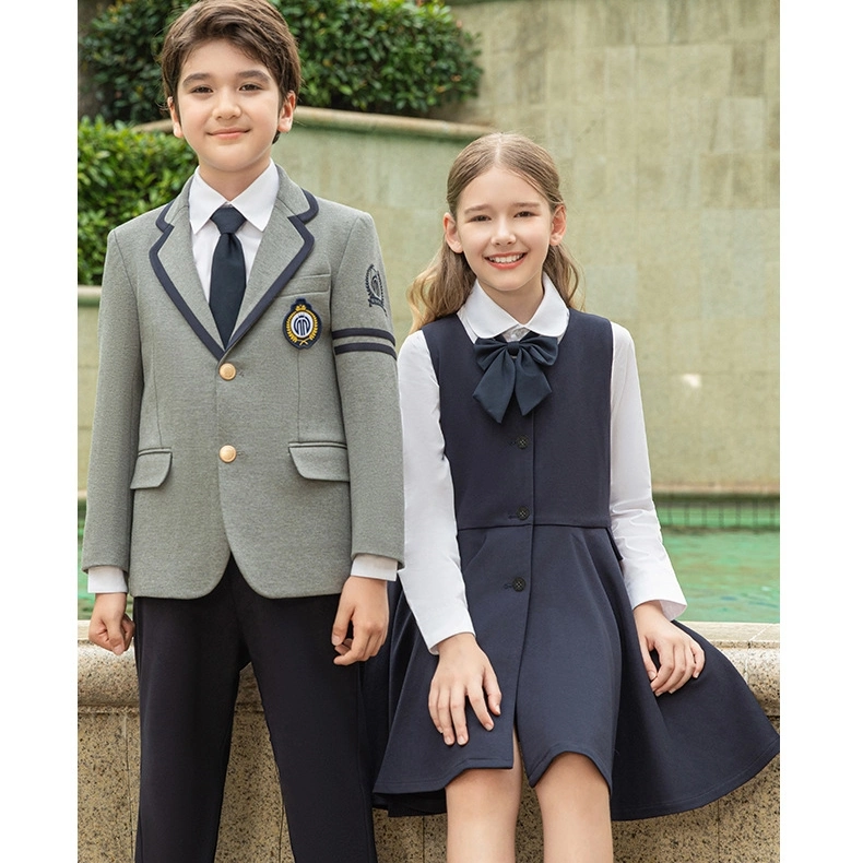 British Style Boys Girls School Uniform Full Set Style Cotton Choral Performance Clothing