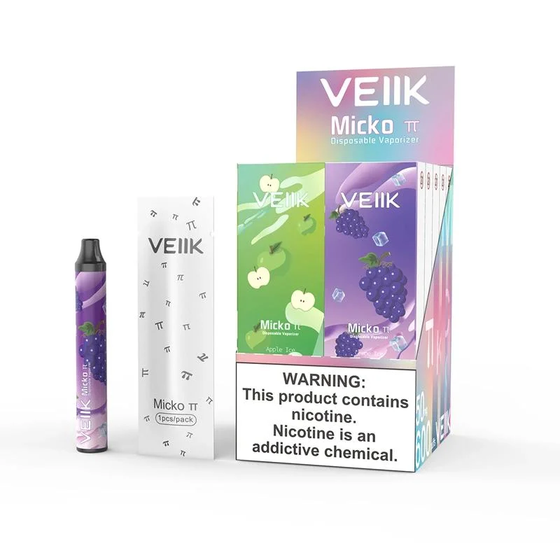 New Coming Veiik Micko Pie Wholesale/Supplier Factory Prices Mini 600 Puffs Disposable/Chargeable Vape Pen