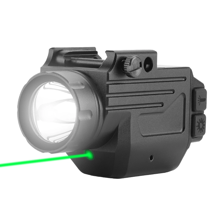 Tactical LED arme Pistolet Laser Vert lumière 1000 Lumen vue Combo USB Rechargeable à montage sur rail lumière chasse arme lumière Compact