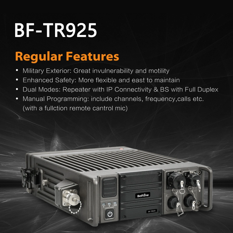 Belfone Bf-Tr925 proporciona DMR local o Radio portátil analógica in situ Conexión con IP67 resistente al agua y al polvo