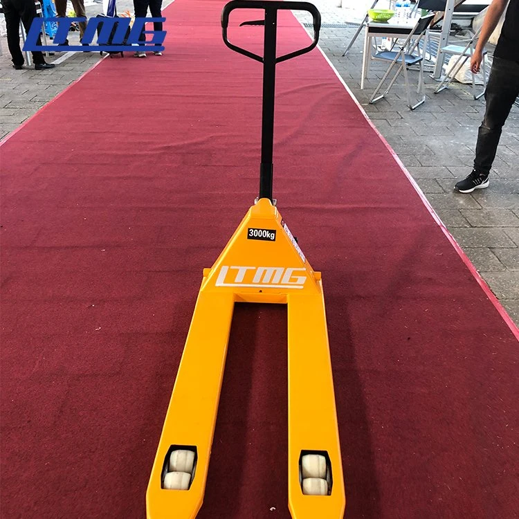 Ltmg Factory Price 2t 3t 5t Manual Pallet Truck with Rubber Wheel PU Wheel Nylon Wheel