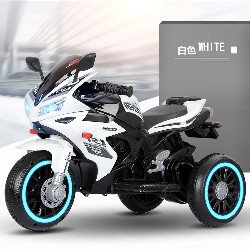 Weiß Farbe 3 Räder Motorrad Spielzeug fahrbare Fahrzeug Spielzeug mit Licht und Musik