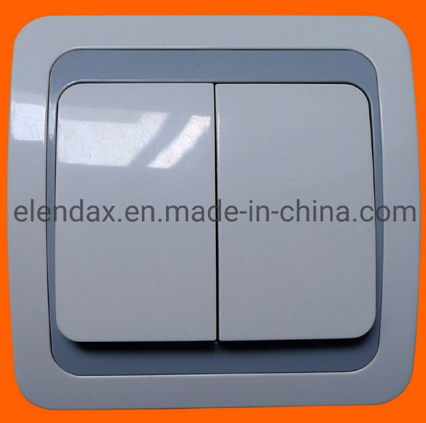 10A Two Gang Switch Ceramic Orplastic Base