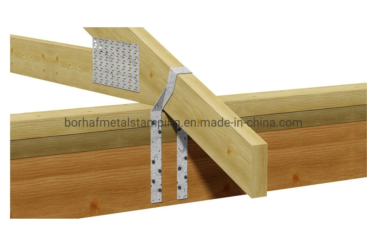 Material de Construcción de China y formaron preperforados Conectores de acero galvanizado en caliente de la madera el conector conectores de Acero Galvanizado Purlin Tie