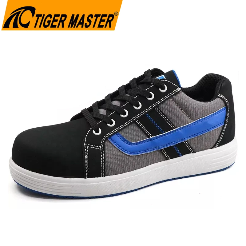 Tiger Master Oil Slip Resistant Soft Rubber Sole Composite Toe Puncture Proof Sepatu Safety Casual Sport Safety Shoes for Men Work