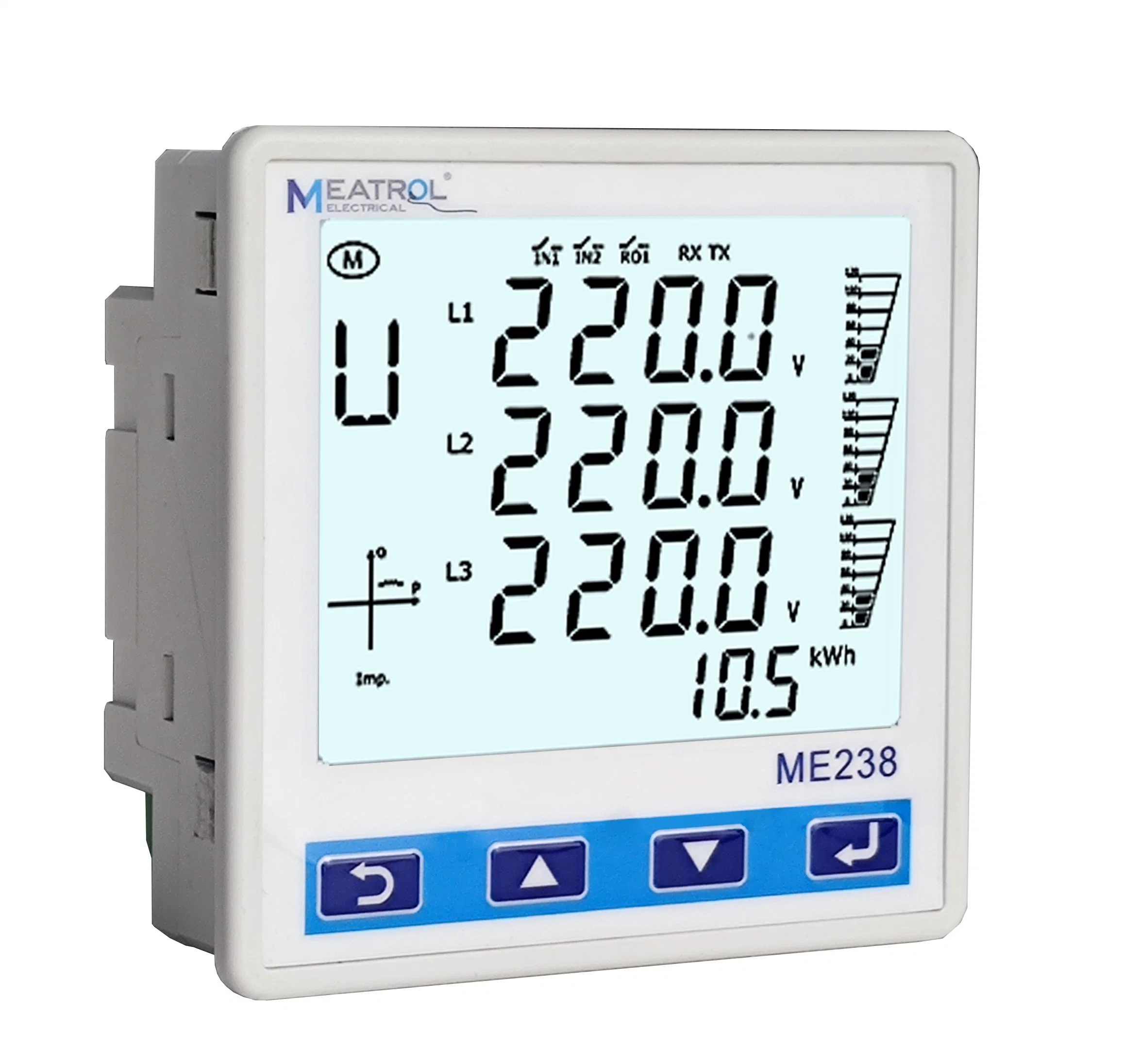 أفضل منتج Me238 AC Smart Digital Electronic Multifunction LCD Display مقياس طاقة تركيب اللوحة