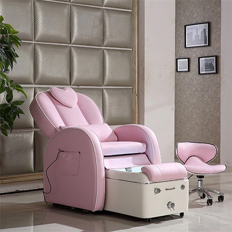 Chinese Manufacturer Hot Sales Beauty SPA Massage Bed Pink Pedicure Chair Set