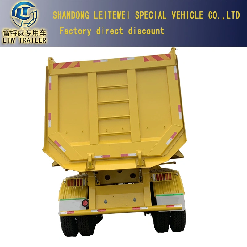 China 3 Achse Hydraulic Lift Side Dump Draw Bar Seite Landwirtschaft Kipper Traktor Anhänger Dump Trailer