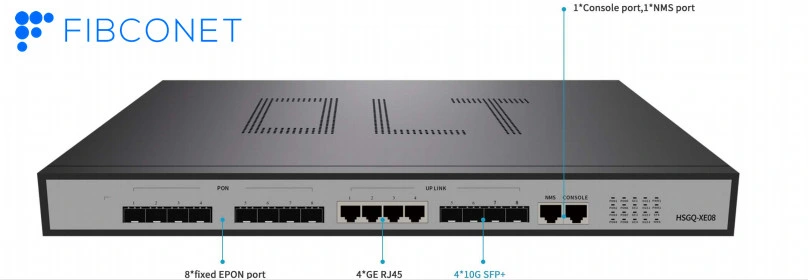 FTTH Gpon 19 pouces 1U Epon BTA E04 E04L type de fibre optique avec BTA 4 8 16 GPON/Epon Pon BTA