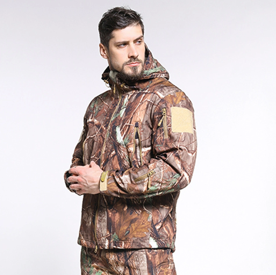 Venda a quente personalizados Camouflage Piscina Caça Abrasionproof Softshell roupas uniforme da ACU