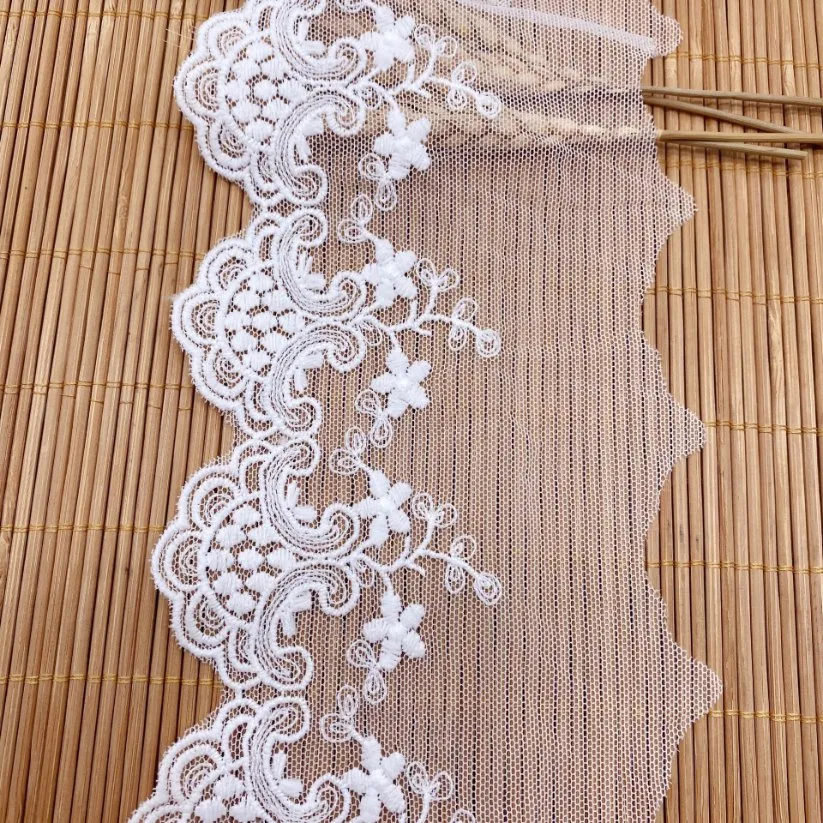 Water Soluble Lace Wedding Tiara Accessories Milk Silk Cloth Bar Code Embroidery Fabric