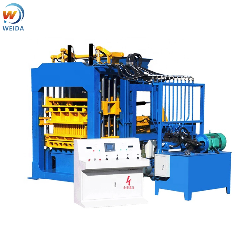 Full Automatic Qt5-15 Concrete Hollow Cement Block Stone Brick Making Machine Production Line