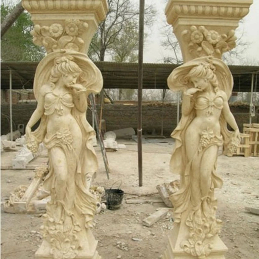 Accueil utilisé Baluster de marbre balustrade en pierre blanche
