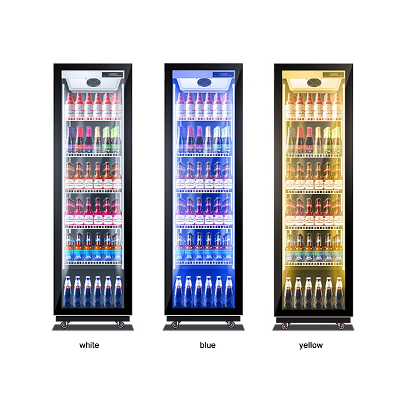 Commercial Refrigerated Display Cabinet 4 Door Vertical Beer Bottle Cooler