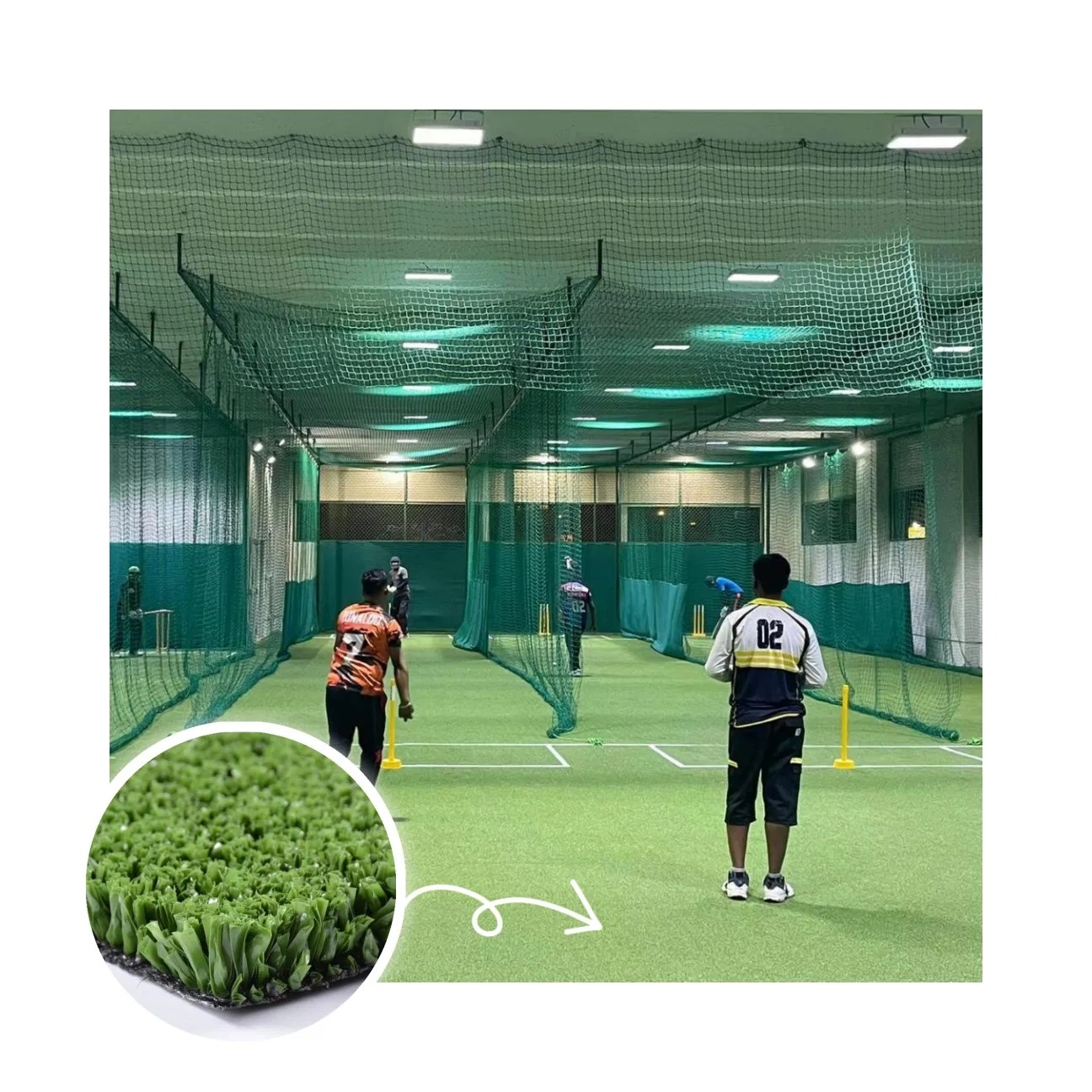 Cricket Pitch Synthetic Anti-Slip Sports Performance Tenis Hockey Synthetic Sports Césped