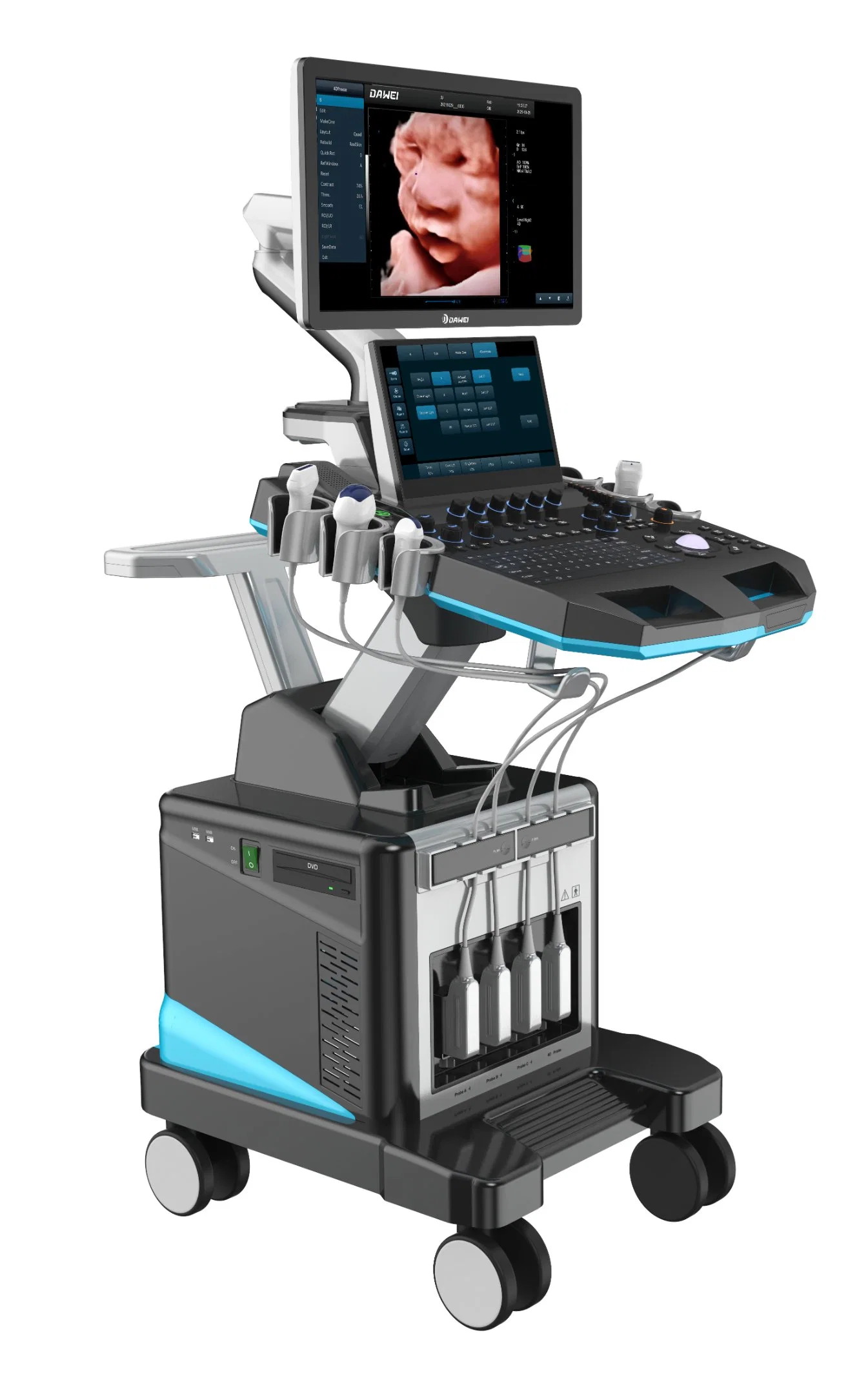 Ultrasound Color Doppler 3D 4D Trolley Medical Instrument