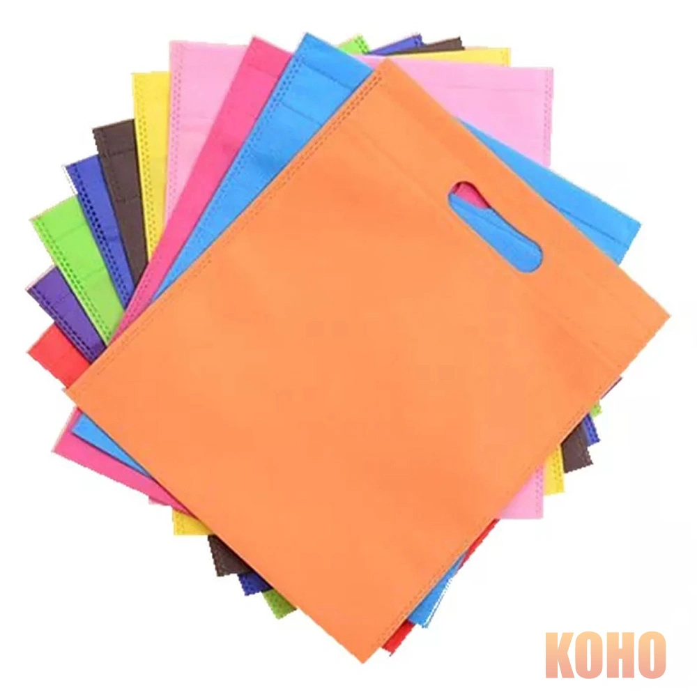 Promotional Print Eco Friendly Shopping Non Woven Bags Non Woven D Cut Bags