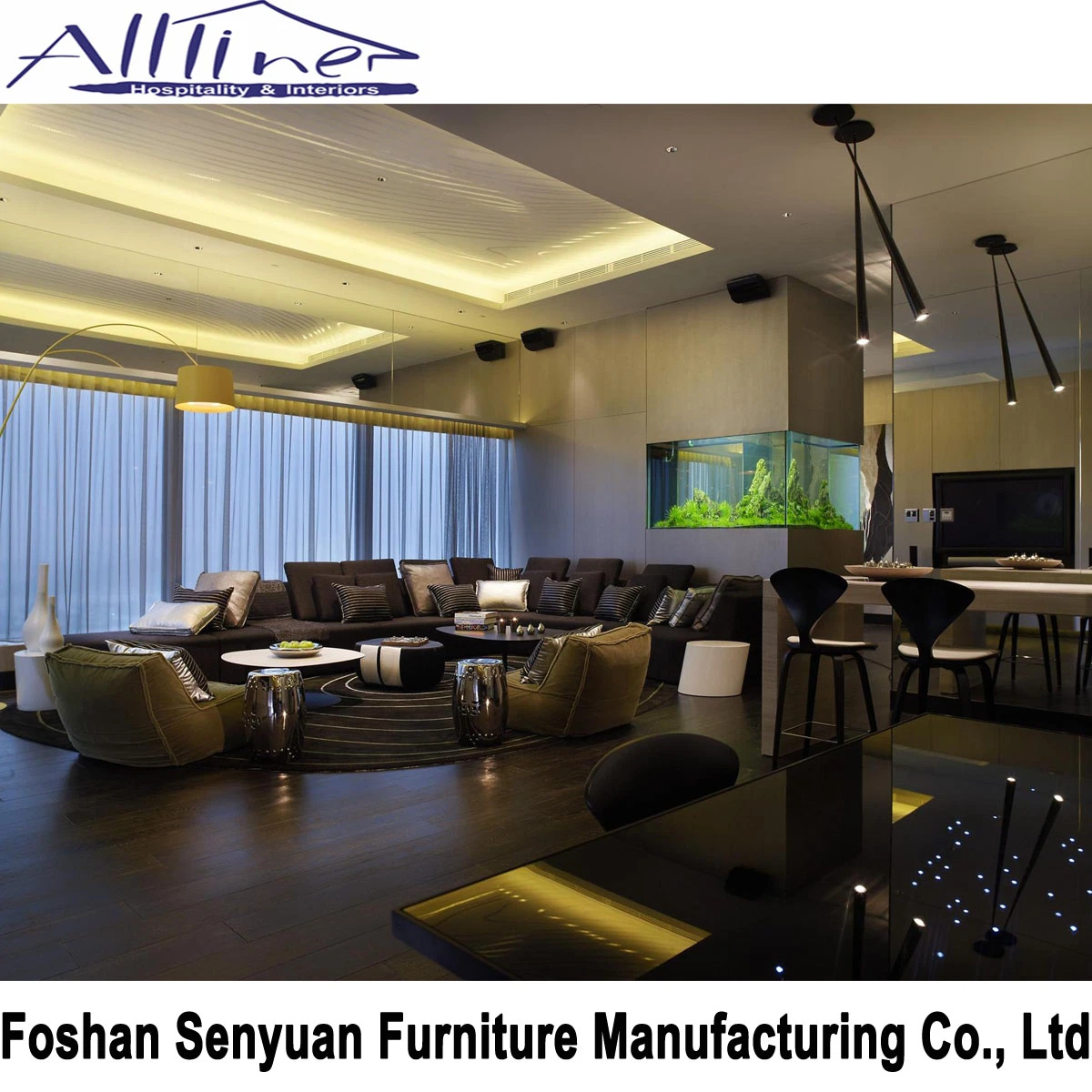 Five-Star Hotel Restaurant Lobby Cafe Sofa Furniture