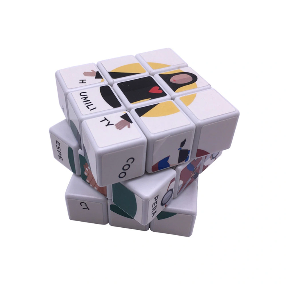 ABS Color Printed Square Puzzle Magic Cube