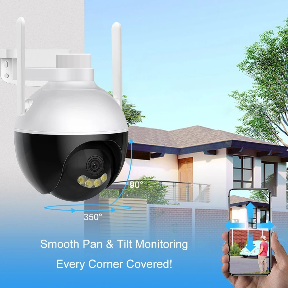 1,2 Zoll Smart Outdoor 1080p Mini WiFi Ai Auto Tracking CCTV-PTZ-Überwachungskamera