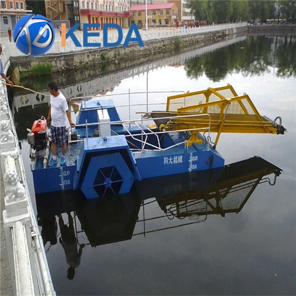 Máquina de vendimiadoras Keda Water Hyacinth Aquatic Wed para limpiar el Río Lago de presa