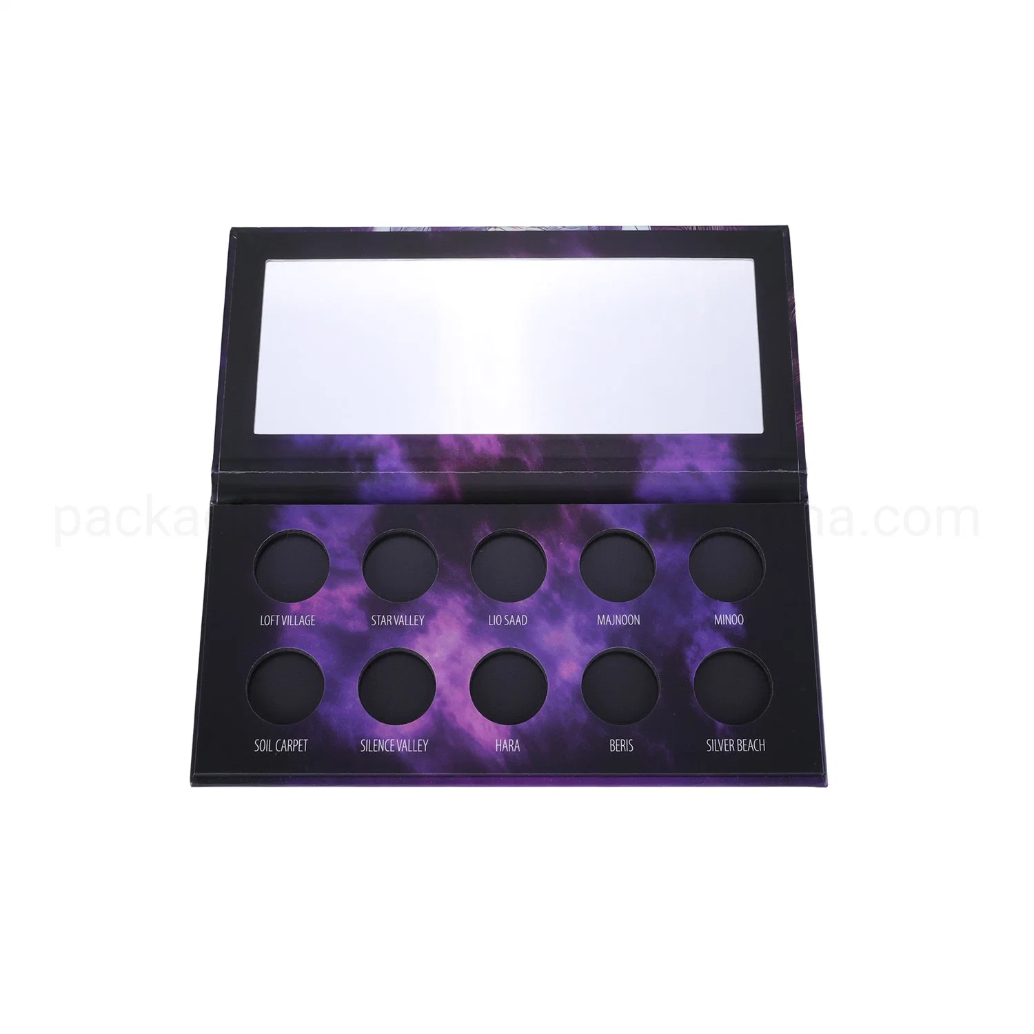 Private Label Glitter Paper Packaging DIY Vegan Empty Magnetic Eyeshadow Palette Display Box