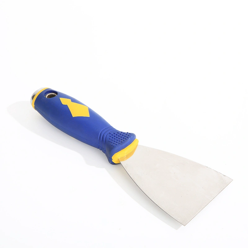 Good Quality Putty Knife 4 Inch Stainless Steel Blade Double Color Handle with Steel Tail Paint Scraper