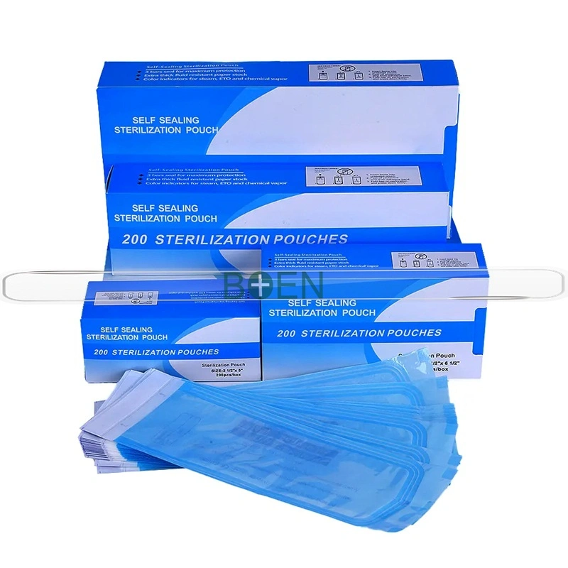 Nail Sterilization Pouch Self Sealing Sterilising Pouches for Surgical Disinfection Packaging