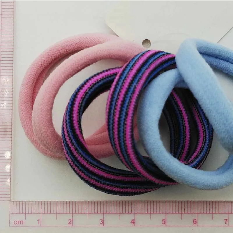 Korean Quality Model High Elasticity Does Not Hurt Hair Towel Ring, Black Candy Color Simple Girl Hair Rope Hair Ring