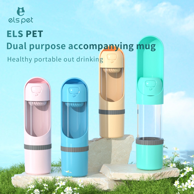 Portable 2 in 1 Dog Travel Water Bottle Multifunctional Pet Feeder Bowl
