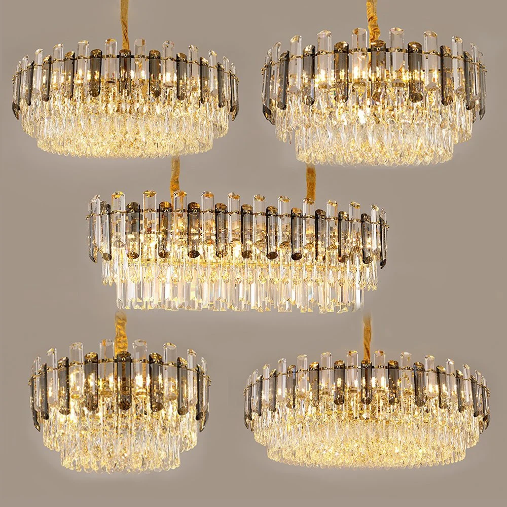 Lámpara colgante nórdico de lujo Cristal colgante decoración interior moderna Fuxture Villa Hotel Mall lámpara de LED Chandelier personalizada