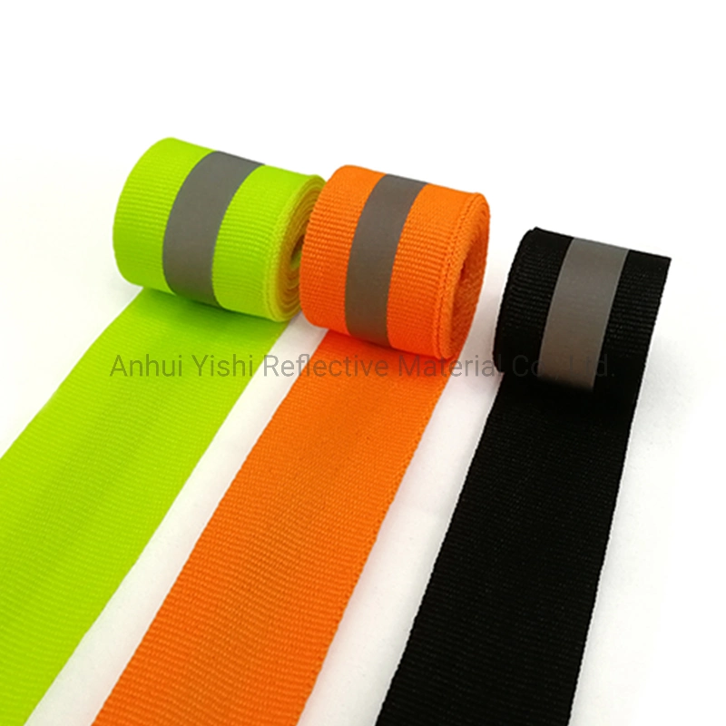 OEM High Visibility Reflective Polyester Webbing Tape Reflective Ribbon