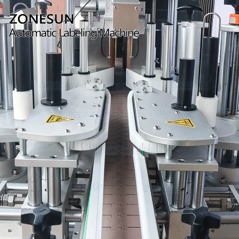 ZONESUN autocollant adhésif automatique surface plane applicateur d'étiquettes détergent à lessive bouteille labler Double face étiqueteuse