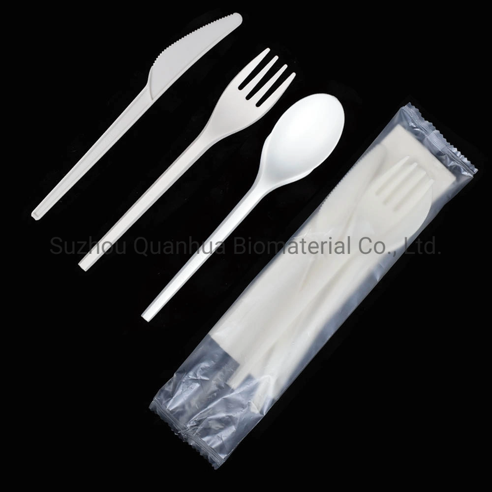 Wholesale Comppostable Cpla Knife Fork Spoon Cutlery Set