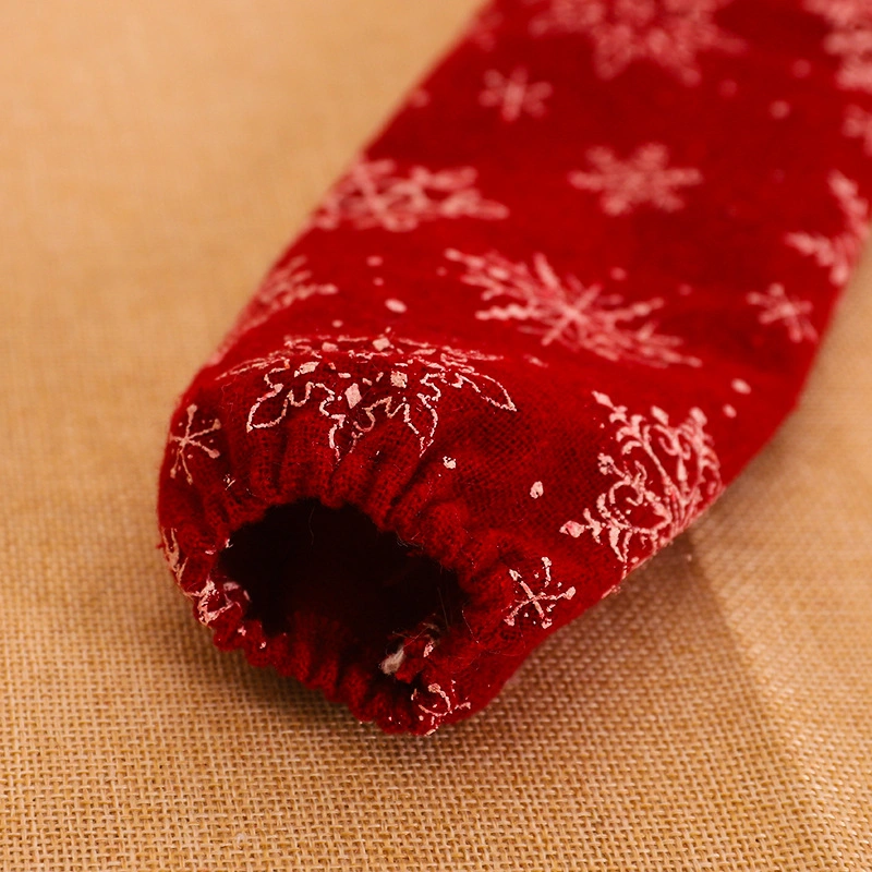 Decoraciones de Navidad Nuevo Rojo de tela de copo de nieve Santa Claus cinturón negro cubierta de la mesa y silla mesa creativa para la decoración de la cubierta de pie