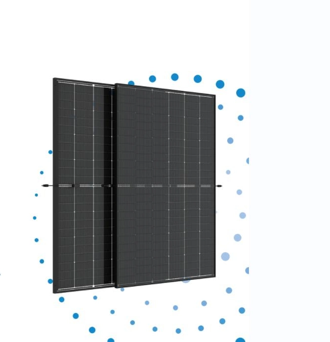 Trina 440W Panneau Solaire Cadre Noir Bifacial Verre Double Cellule Solaire en Silicium Prix