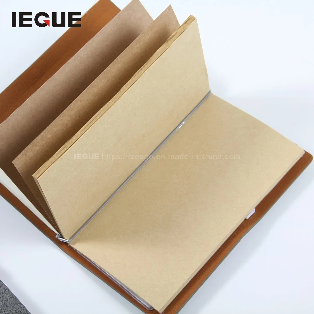 Custom Madelogo Office Gift Set Premium Softcover Red Leather 2020 Diary Notebook Brown with Elastic Band