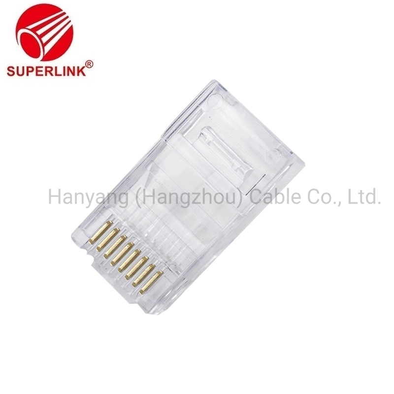 LAN Cable Cat5e UTP Connector 8p8c RJ45 Modular Plug Pass Through Connector RJ45