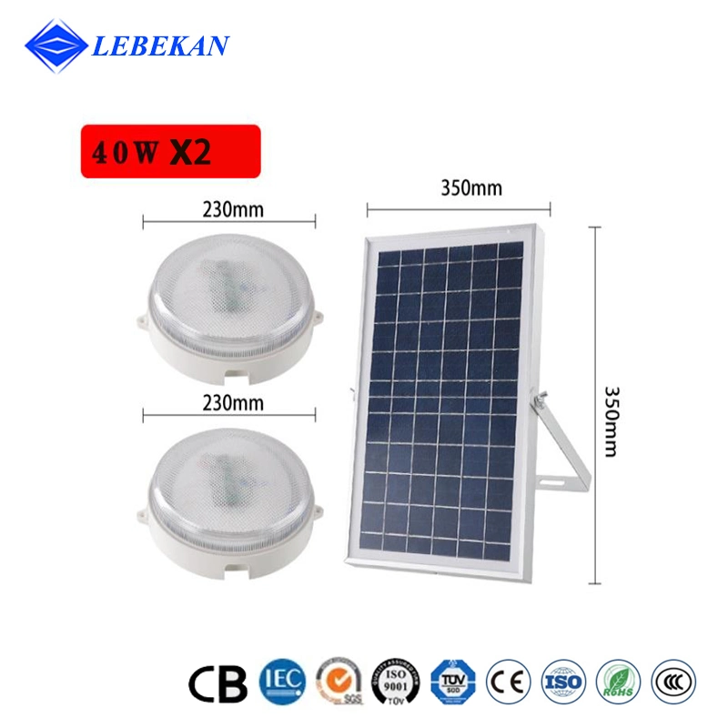 Home Using Wholesale Price Interior Moon Lighting 30W 40W 50W Double Head Remote Control LED Ceiling Solar Indoor Light