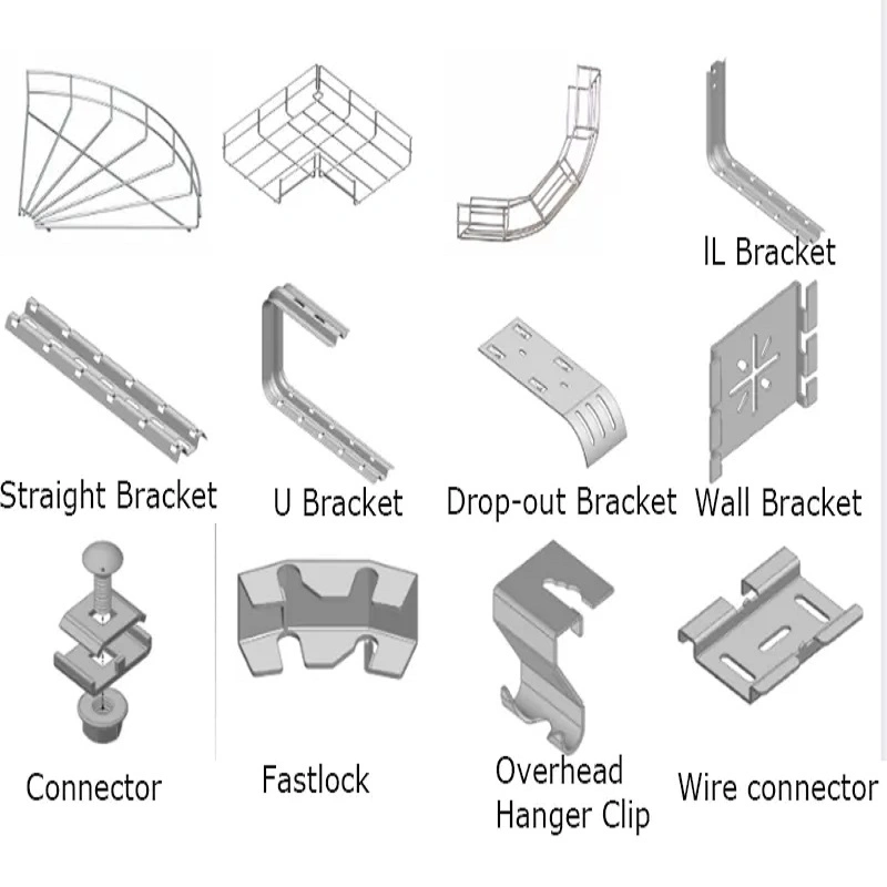 Aluminum Alloy Cable Support SUS316 Cable Support Galvabond Basket Letter Wire Mesh Basket Cable Tray