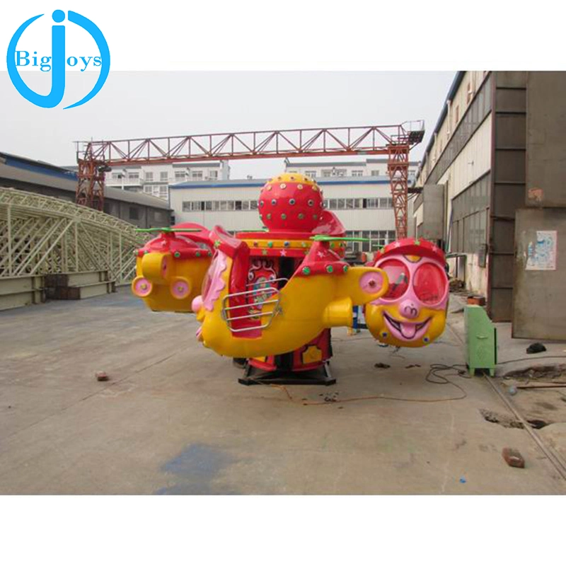 Children Amusement Carnival Rotary Self Control Rides Electric 8 Seats Big Eye Plane for Sale