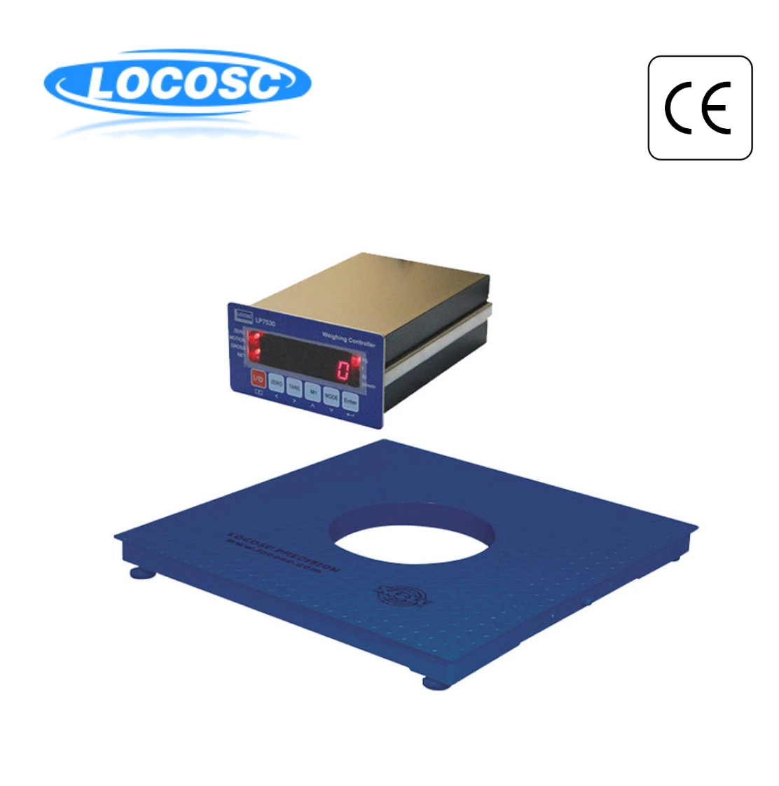 LED Weighing Electronic Floor Platform Scale with Controller Indicator