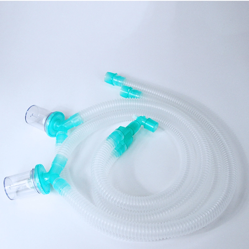 Medical Disposable Medical Breathing Circuit Corrugated with 2 Water Traps