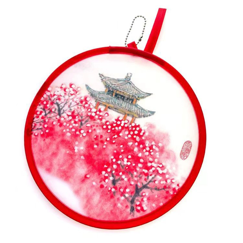 Foldable Flying Disc Fans Set Folding Pocket Beach Flying Disc for Fun Birthday Party Creative Gift Halloween Christmas New Year