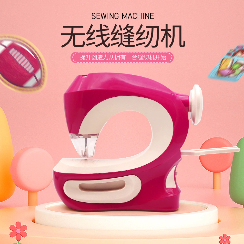 New Electric Sewing Machine Little Girl Play Home Mini Home Appliance Tailor Machine Girl Children Toy Set Gift