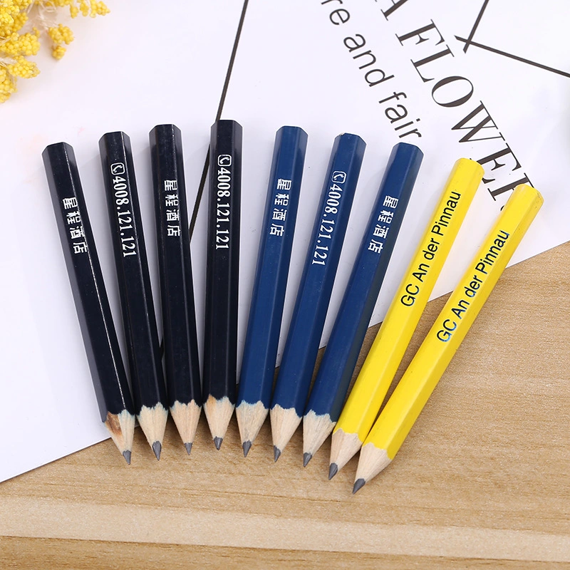 Customized Logo Round Shape Wood Golf Pencil