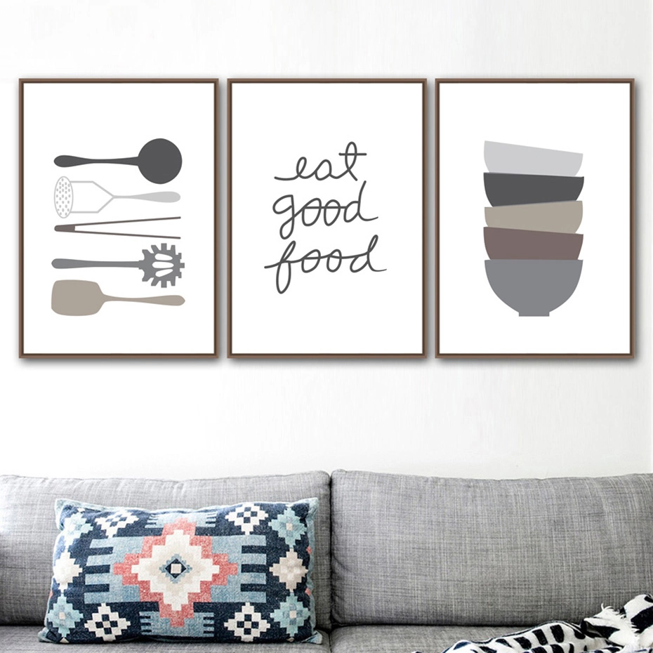 Comer buena comida, afiches y estampas menaje de cocina Decoración de pared ARTE PINTURAS