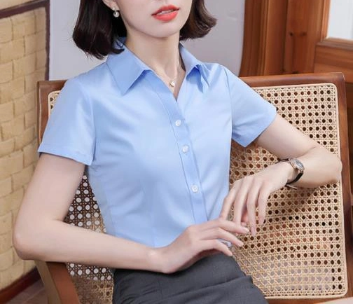 Can Export Avoid Ironing Women&prime; S Shirts Cotton Women&prime; S Formal Shirt