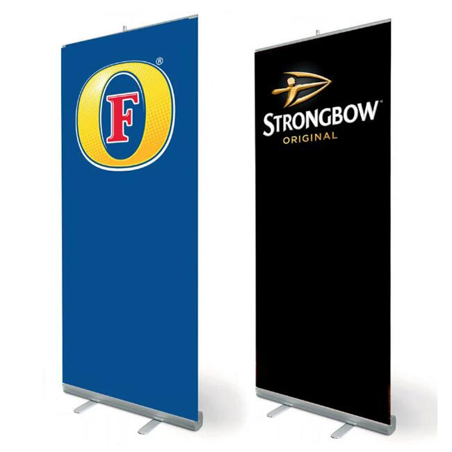 Retractable Aluminum Roll up Banner Stand Frame Stand for Advertising Exhibition Display Equipment