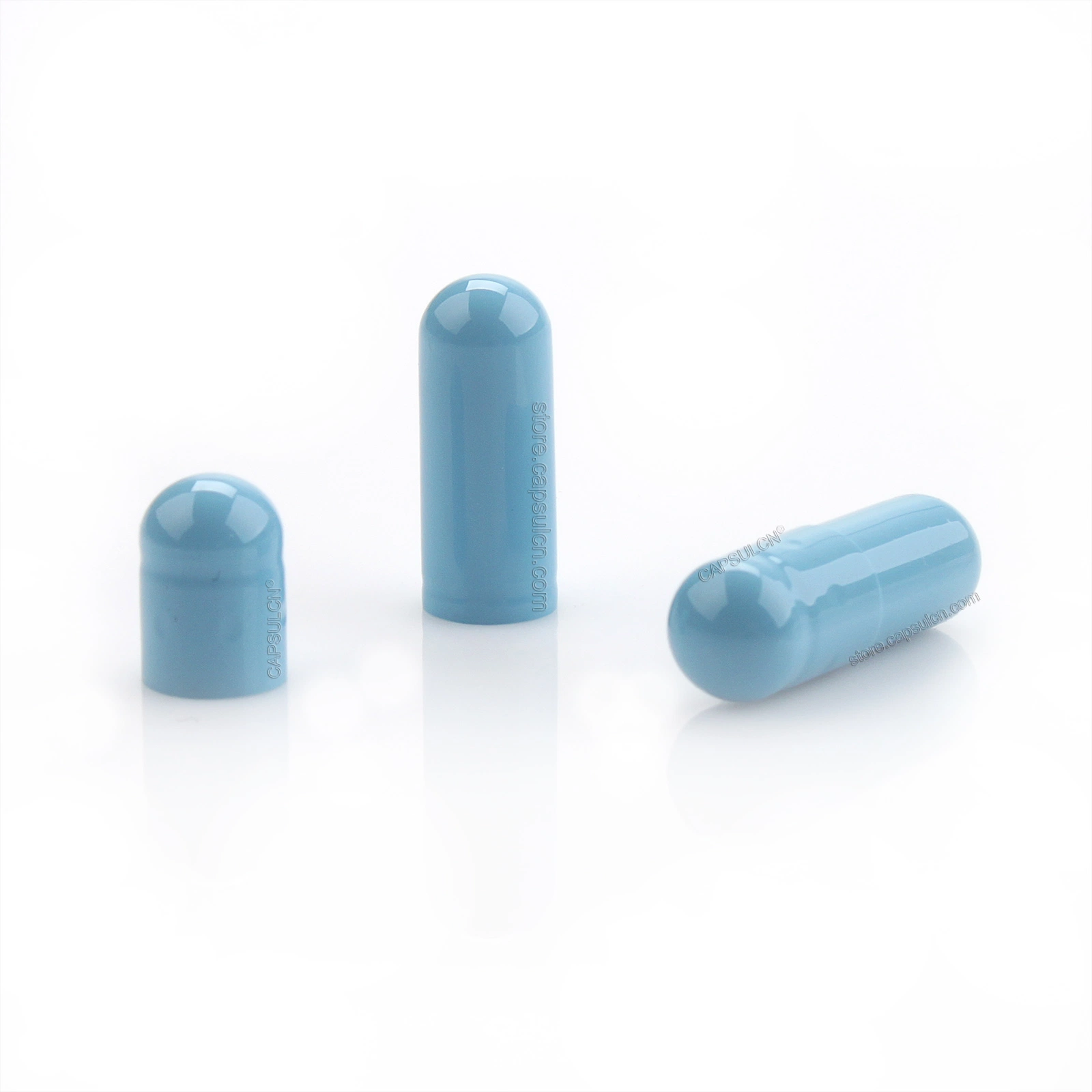 Capsulcn All Pale Blue Baby Blue Calamine Blue Customizable Color Logo Light Blue Gelatine Empty Capsules Size 0 Custom Capsules